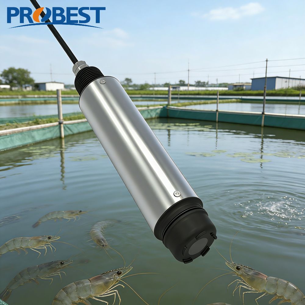 RS485 Modbus Digital Fluorescence Dissolved Oxygen Analyzer PFDO‑800, 4‑20mA Output Online DO Instrument Controller with Temp Sensor Probe for Aquaculture Seawater Freshwater, China Manufacturer