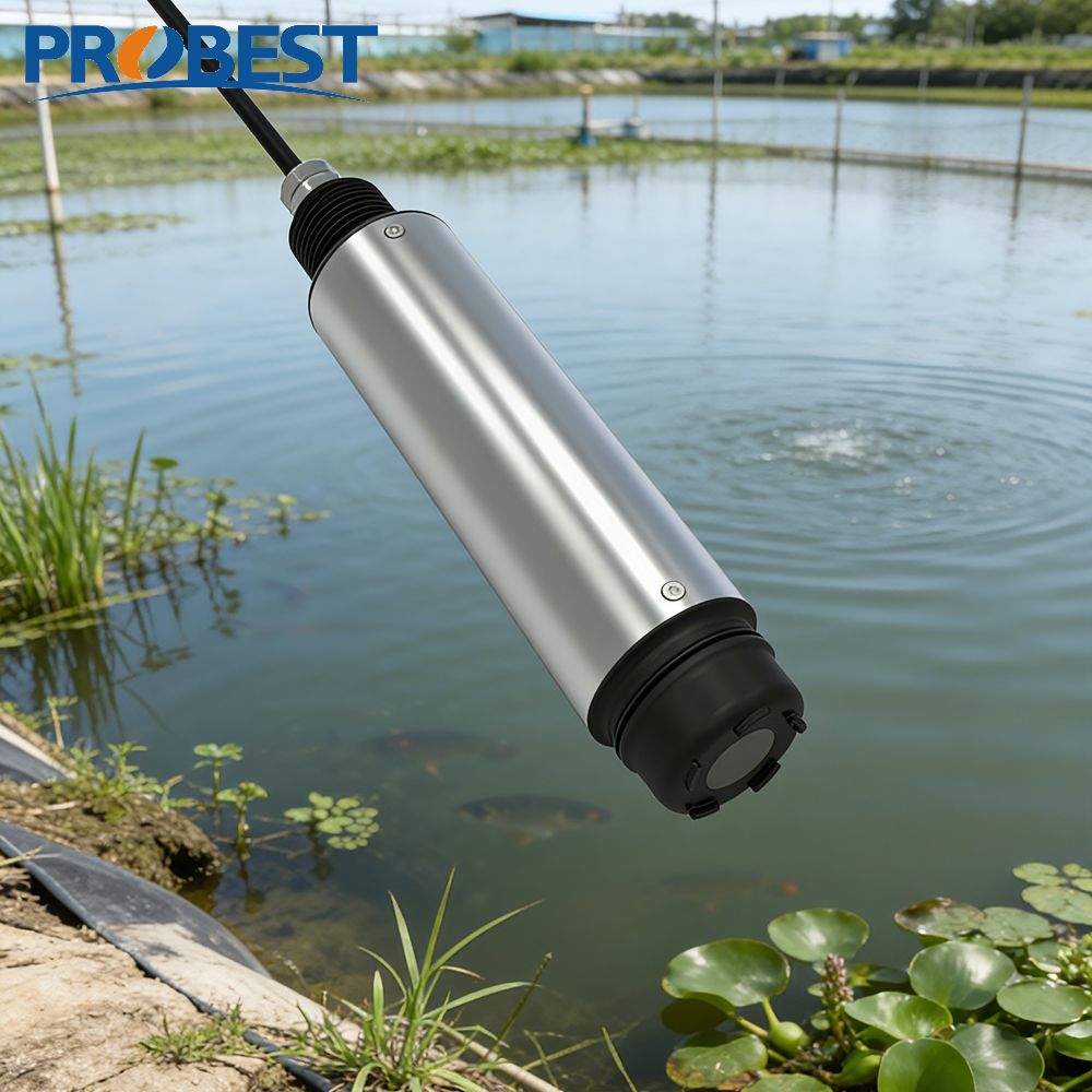 RS485 Modbus Digital Fluorescence Dissolved Oxygen Analyzer PFDO‑800, 4‑20mA Output Online DO Instrument Controller with Temp Sensor Probe for Aquaculture Seawater Freshwater, China Manufacturer