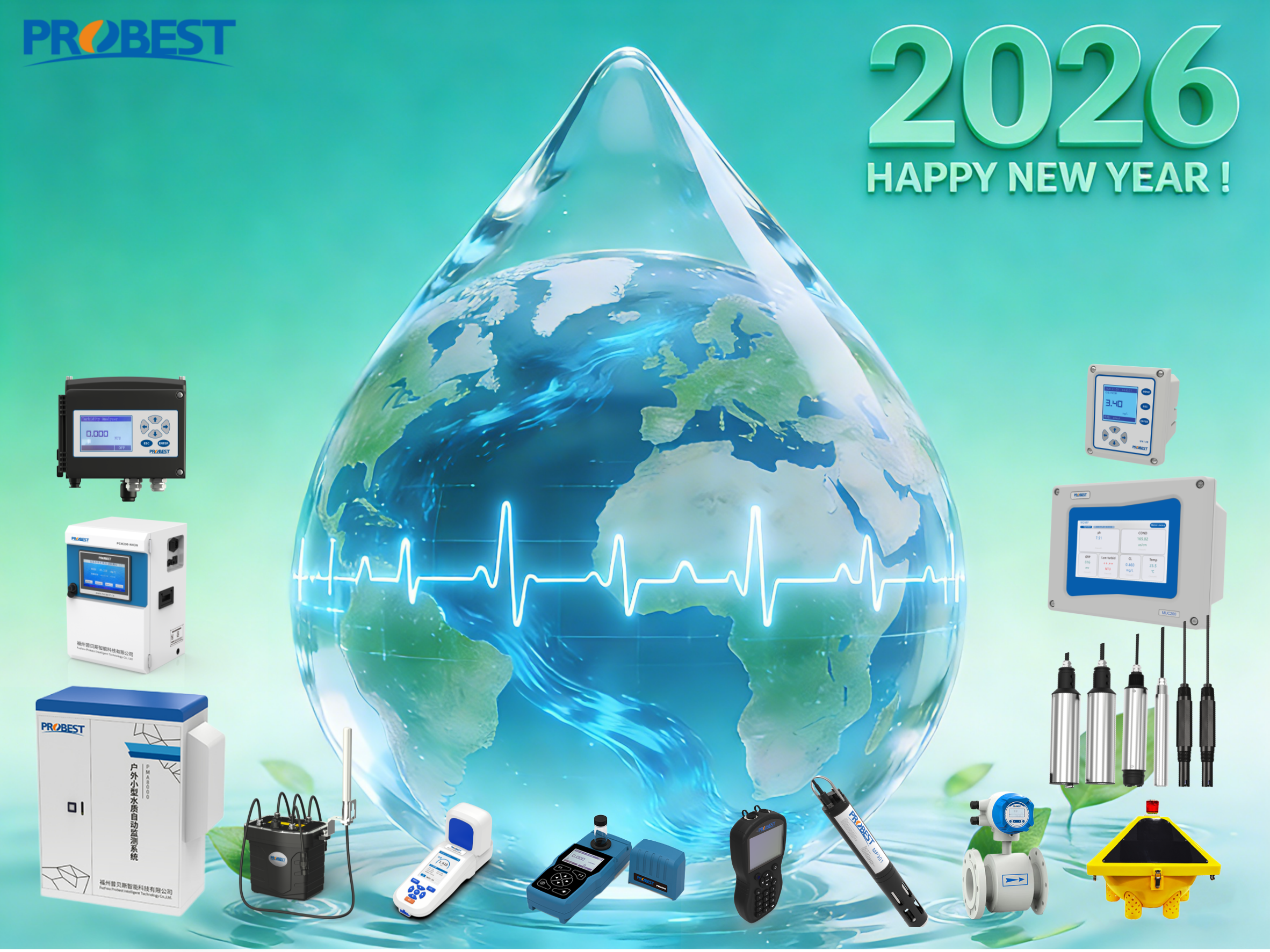 2026 Probest New Year Greetings - A Heartfelt Thank You To All Our Valued Partners for Your Ongoing Support of PROBEST Environmental Water Quality Analysis Instruments